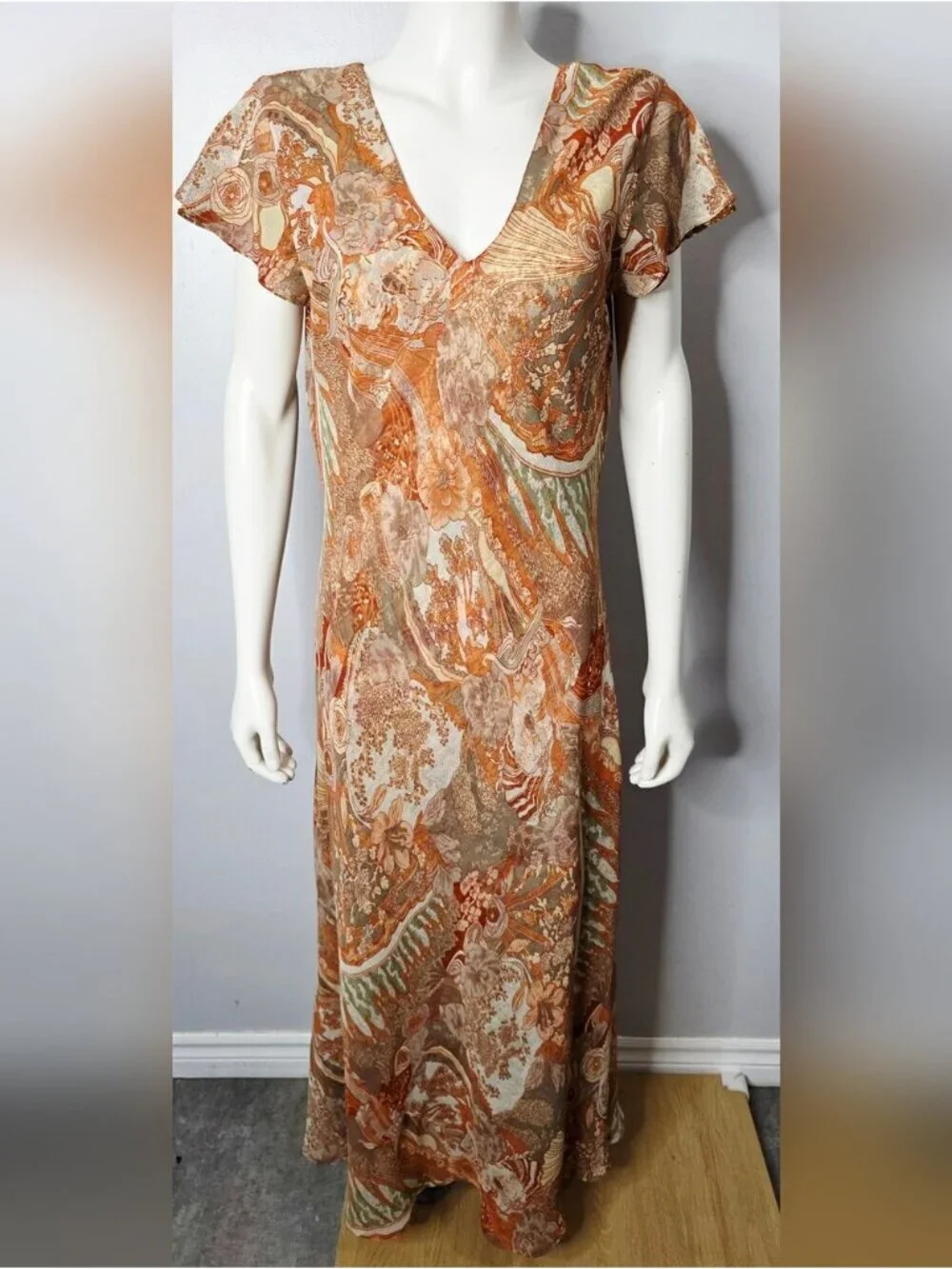 Tory Burch Reversible Bias-Cut Maxi Gown